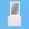 Liriana 3 Drawer Dresser Cabinet With Mirror Frame